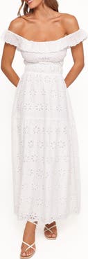 Petal & Pup Elywn Embroidered Eyelet Cotton Maxi Dress