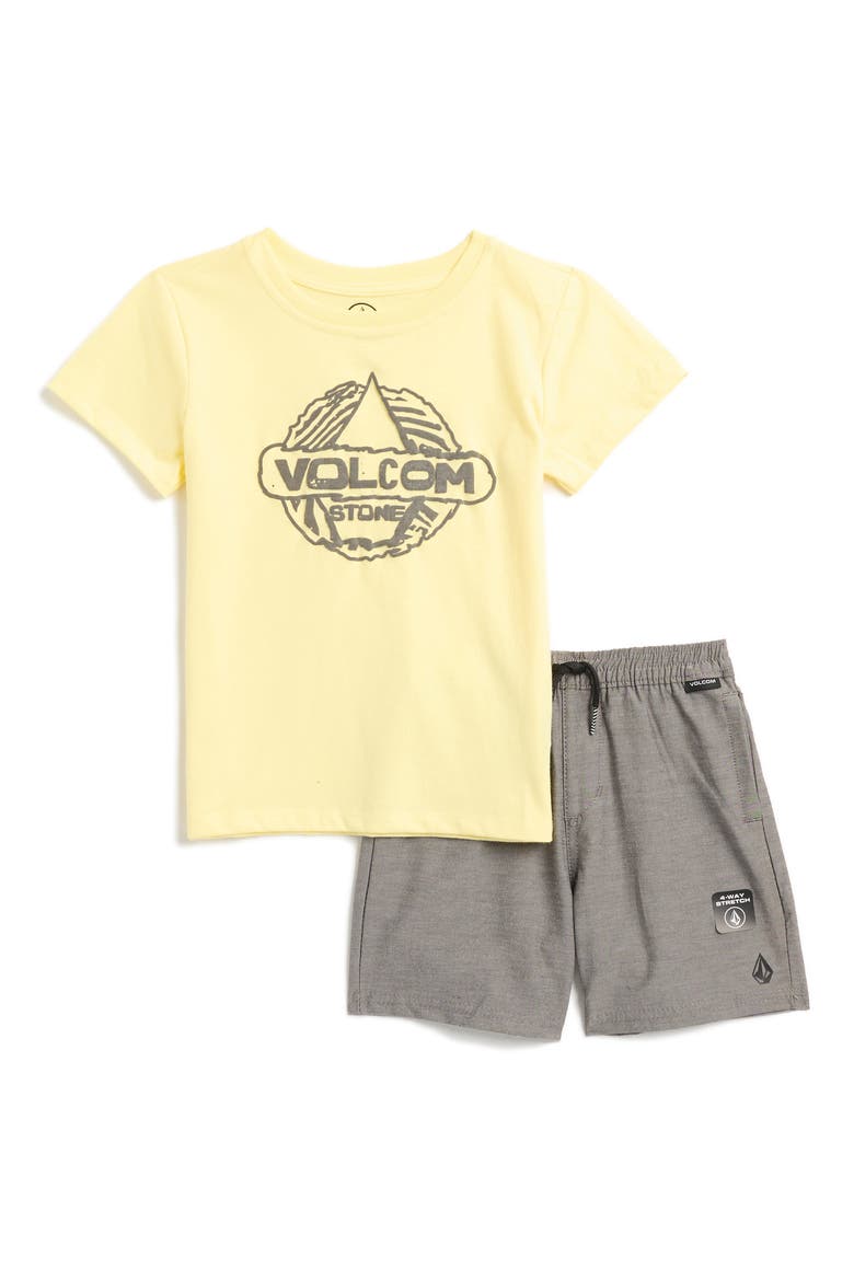 Jersey Graphic T-Shirt & Shorts Set, Main, color, SEA SPRAY