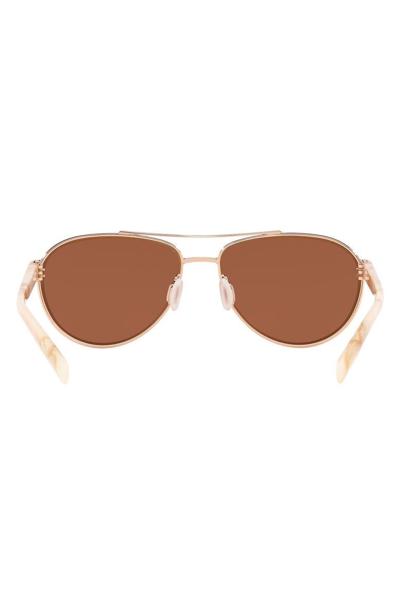 Costa Del Mar 57mm Fernandina Polarized Sunglasses, Alternate, color, Rose Gold / Copper Silver 580P