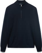 MANGO Perkins Wool Quarter Zip Sweater