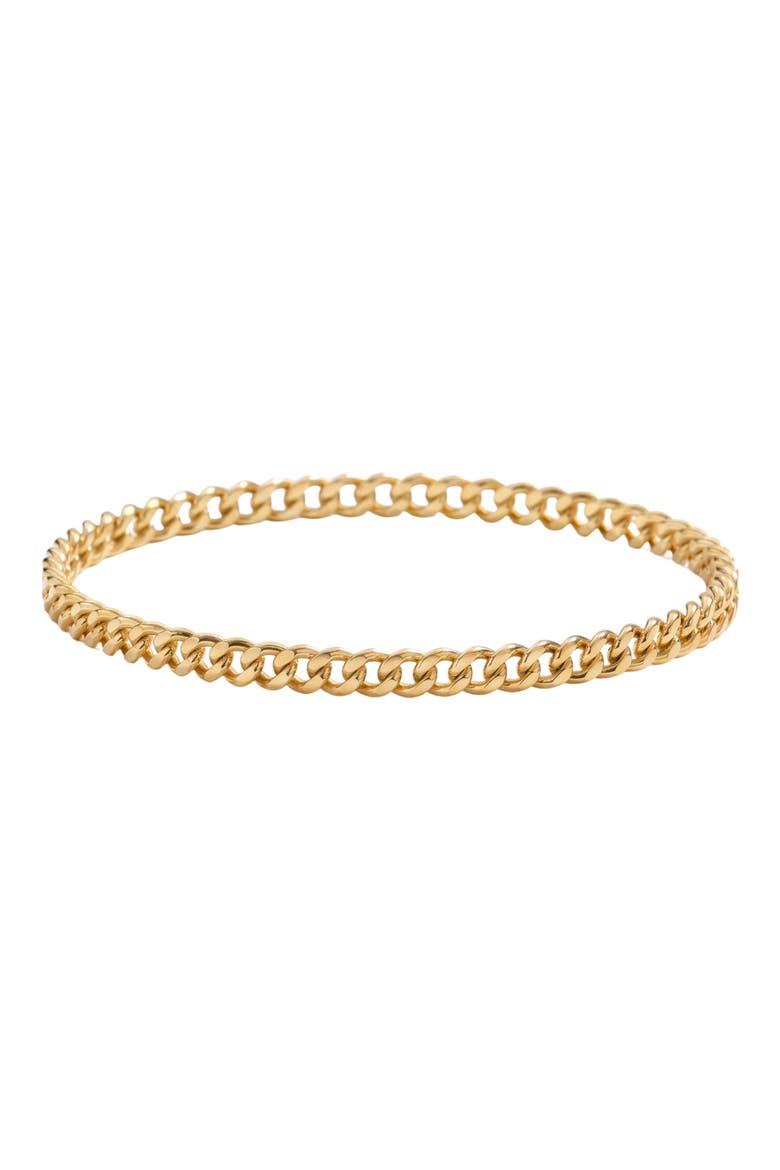 Flat Chain Anklet, Main, color, GOLD