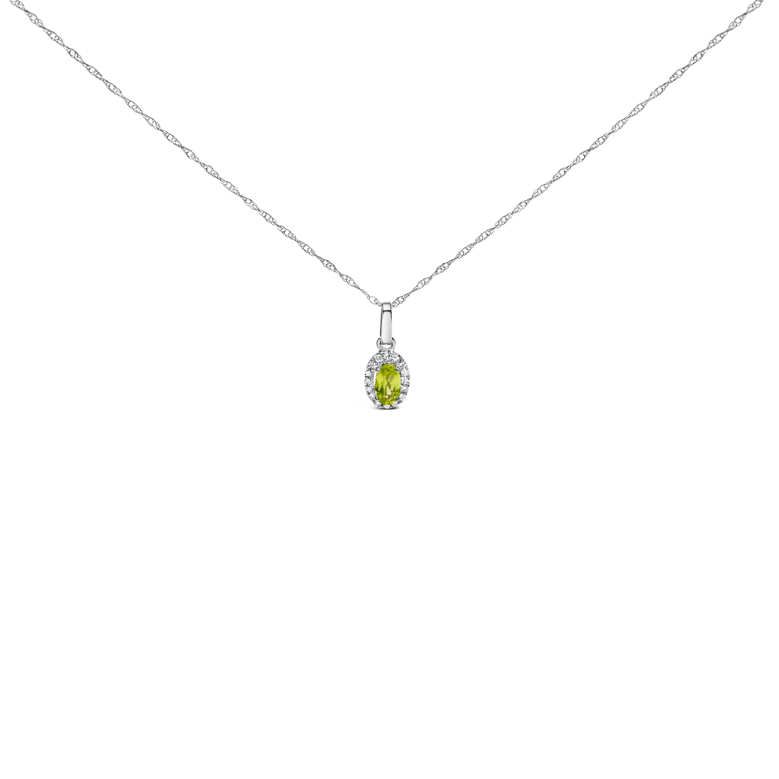 Green Peridot | White