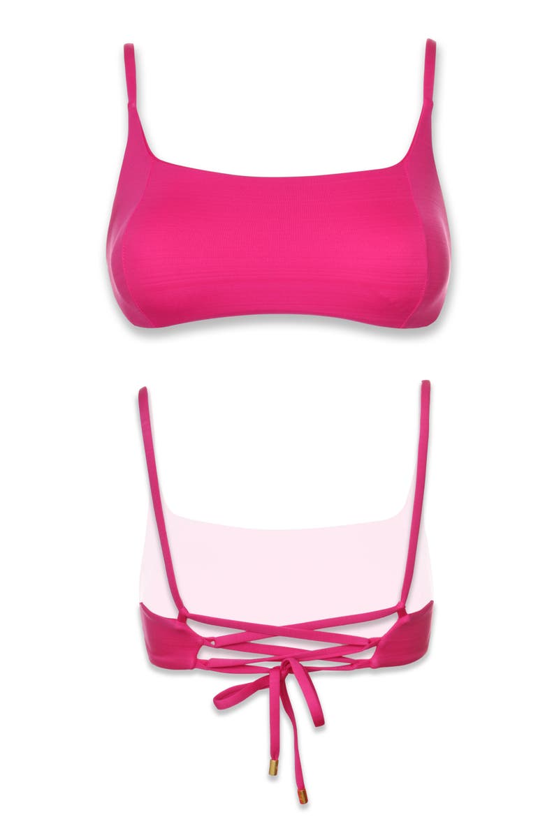 Ballet Bralette, Alternate, color, Textured Lotus Pink