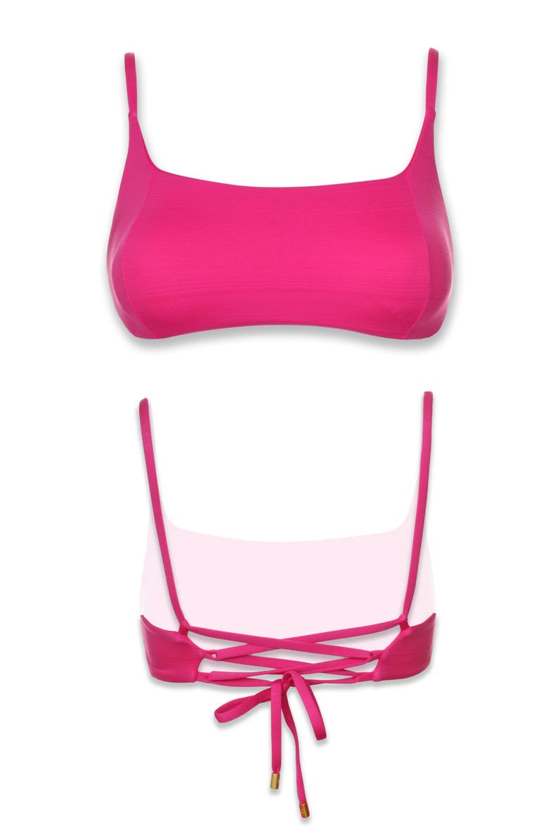 HELEN JON Ballet Bralette, Alternate, color, Textured Lotus Pink