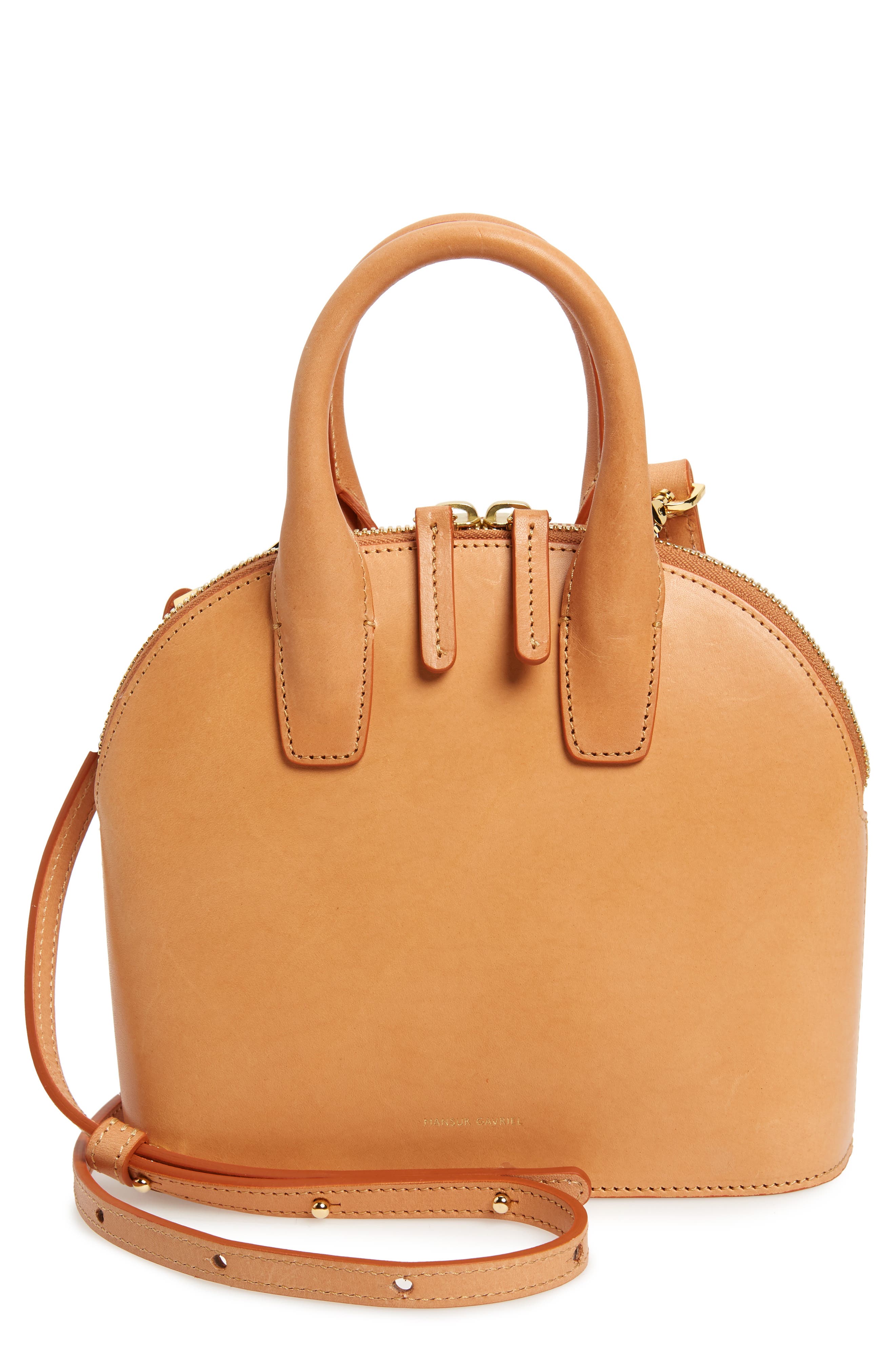 Mansur Gavriel Mini Top Handle Rounded Leather Bag, Main, color, 