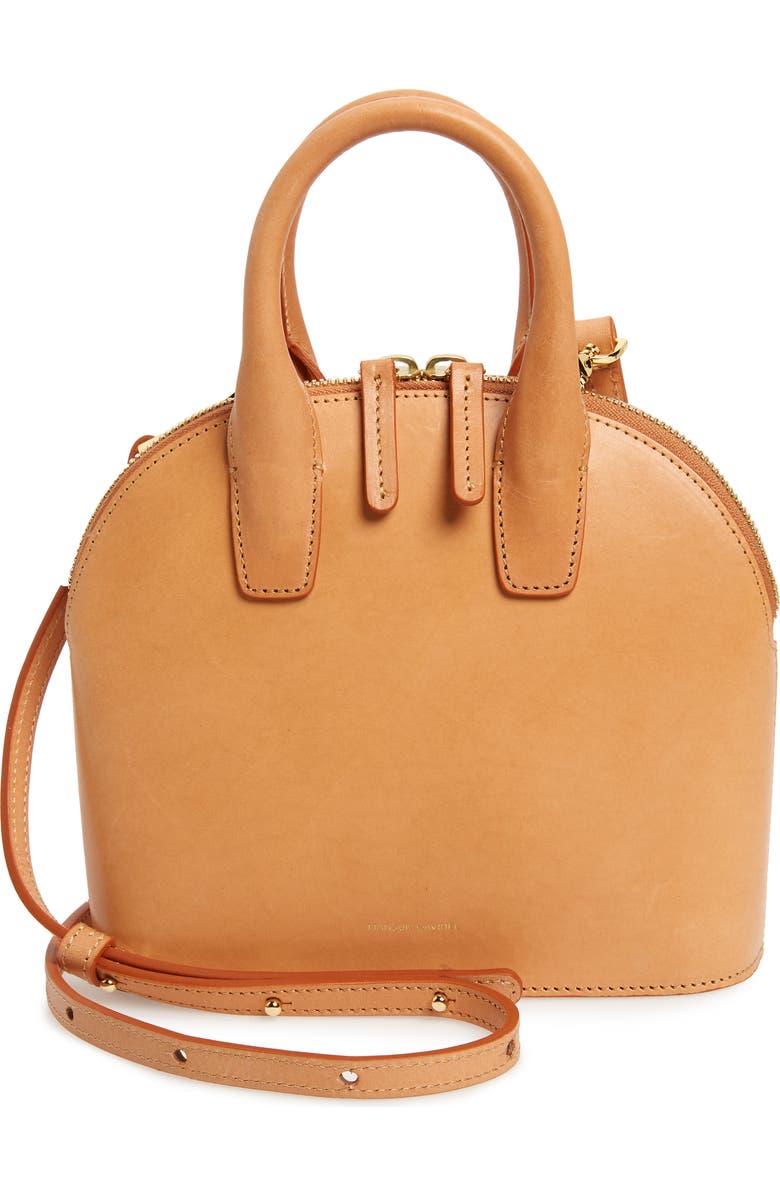 Mansur Gavriel Mini Top Handle Rounded Leather Bag, Main, color,
