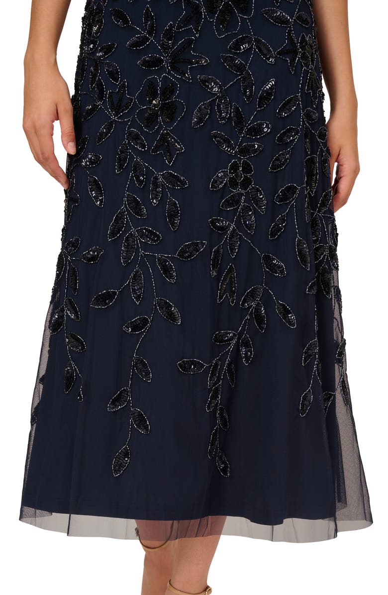 Adrianna Papell Beaded Sequin Cocktail Dress, Alternate, color, 