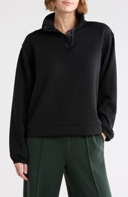Scotch & Soda Satin Placket Funnel Neck Pullover