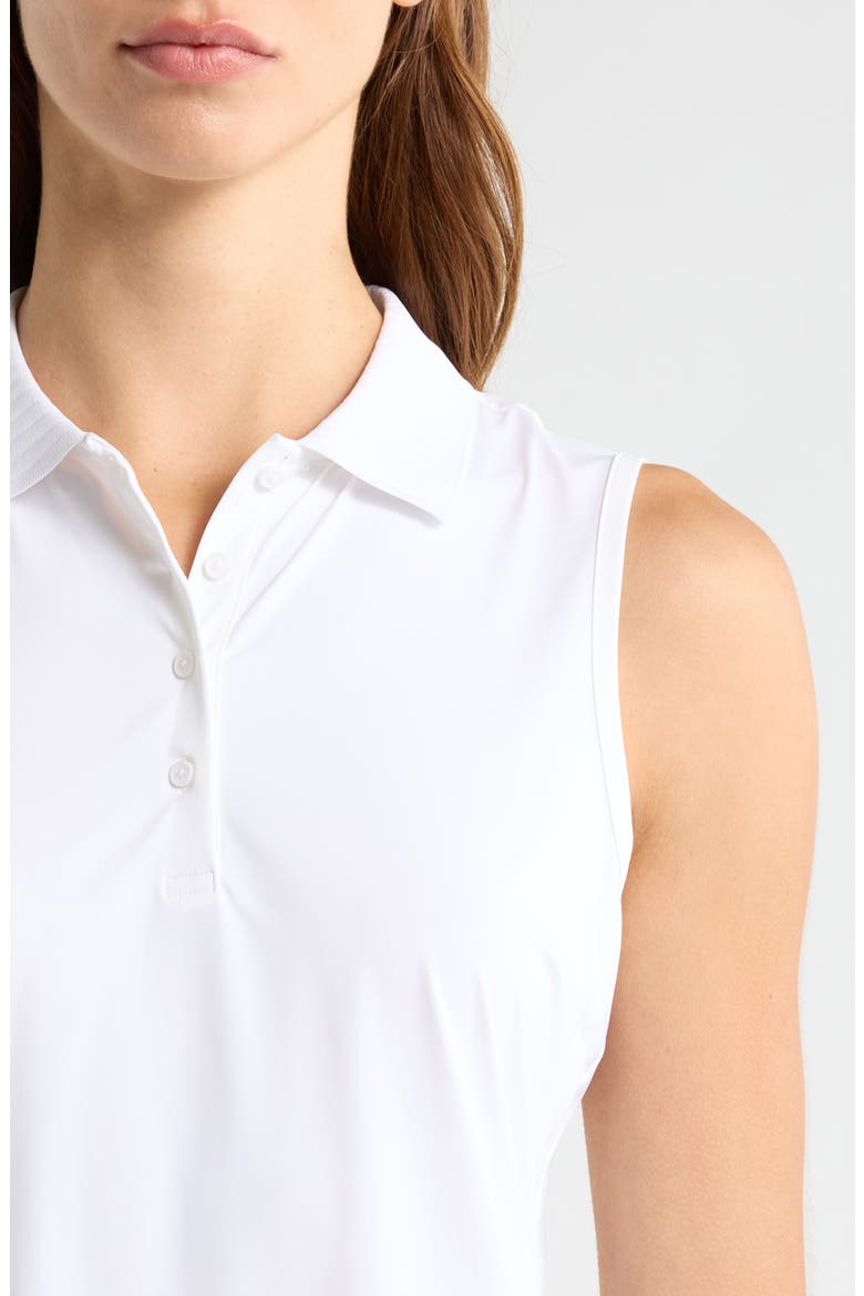 Sleeveless Stretch Golf Polo Top, Alternate, color, SNOW