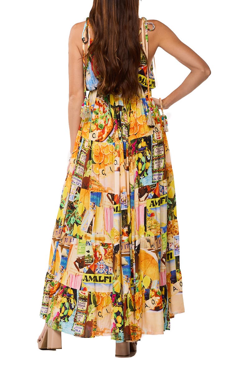 RANEES Print Maxi Dress, Alternate, color, Mustard
