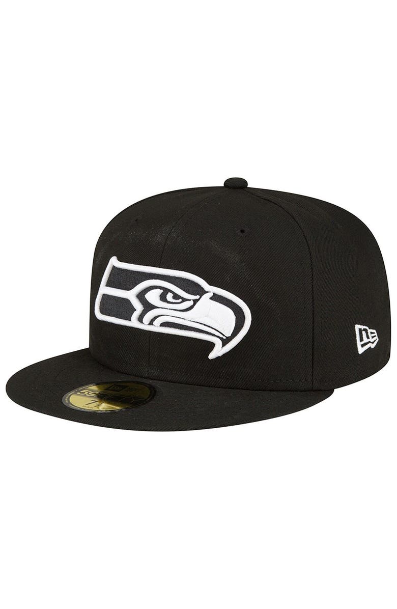 New Era Men's New Era Black Seattle Seahawks 1998 Pro Bowl Side Patch 59FIFTY Fitted Hat, Alternate, color,