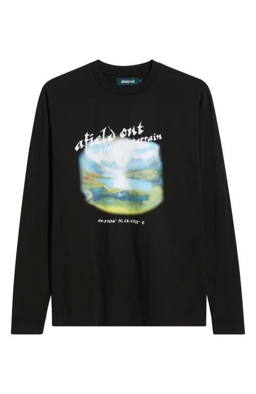 Afield Out Terrain Long Sleeve Graphic T-shirt In Black