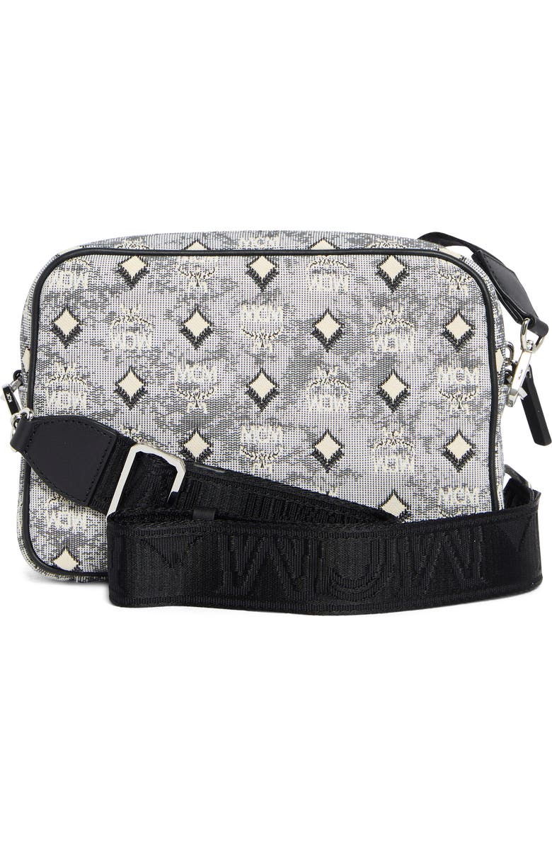 MCM Aren Messenger Bag, Alternate, color, Grey