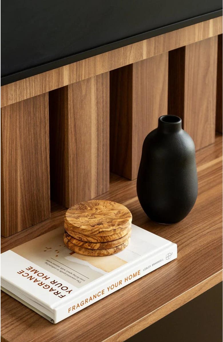 Gharyan Stoneware Stoneware Vase, Alternate, color, Black