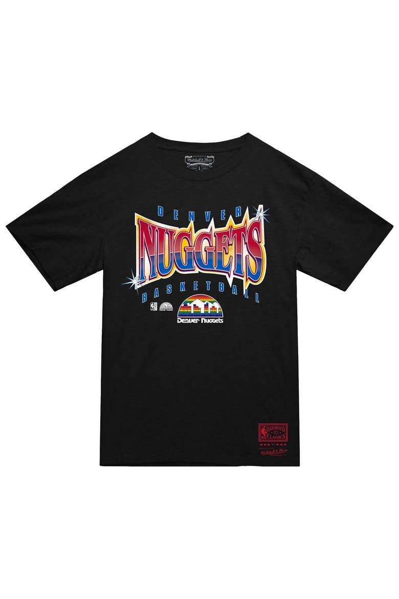 Men's Mitchell & Ness  Black Denver Nuggets Worldwide Collection Glow Up T-Shirt, Alternate, color, Black