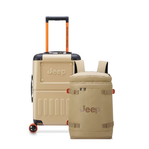 19" Carry On Hardside Expandable Spinner [JH002B] & Cylindrical Backpack [JS013C] 2 Piece Set