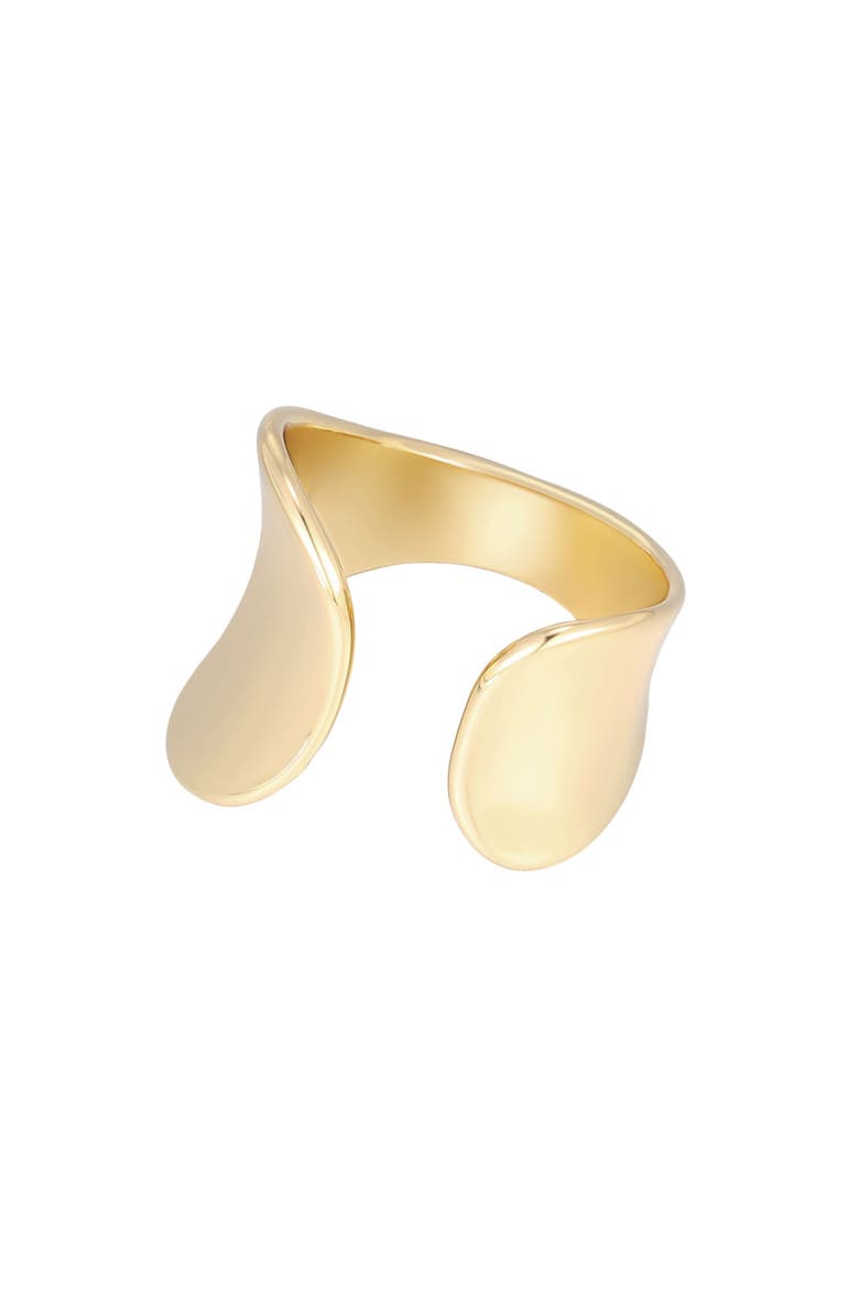 18K Gold Plated Open Band Ring, Alternate, color, GOLD