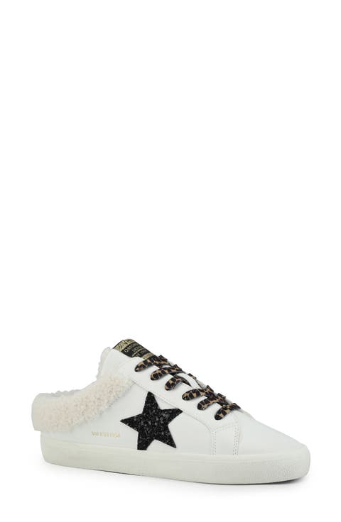 Star Faux Fur Lined Sneaker Mule
