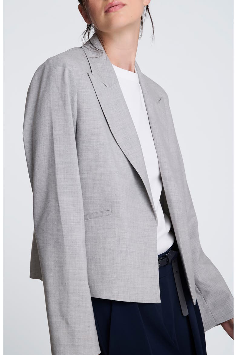 Peak Lapel Jacket, Alternate, color, LIGHT HEATHER GREY
