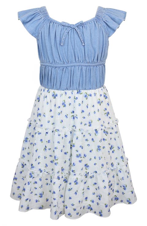 Kids' Smocked Floral Chiffon Dress (Big Kid)