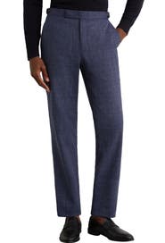 Reiss Penso Wool Blend Check Classic Fit Suit Trousers