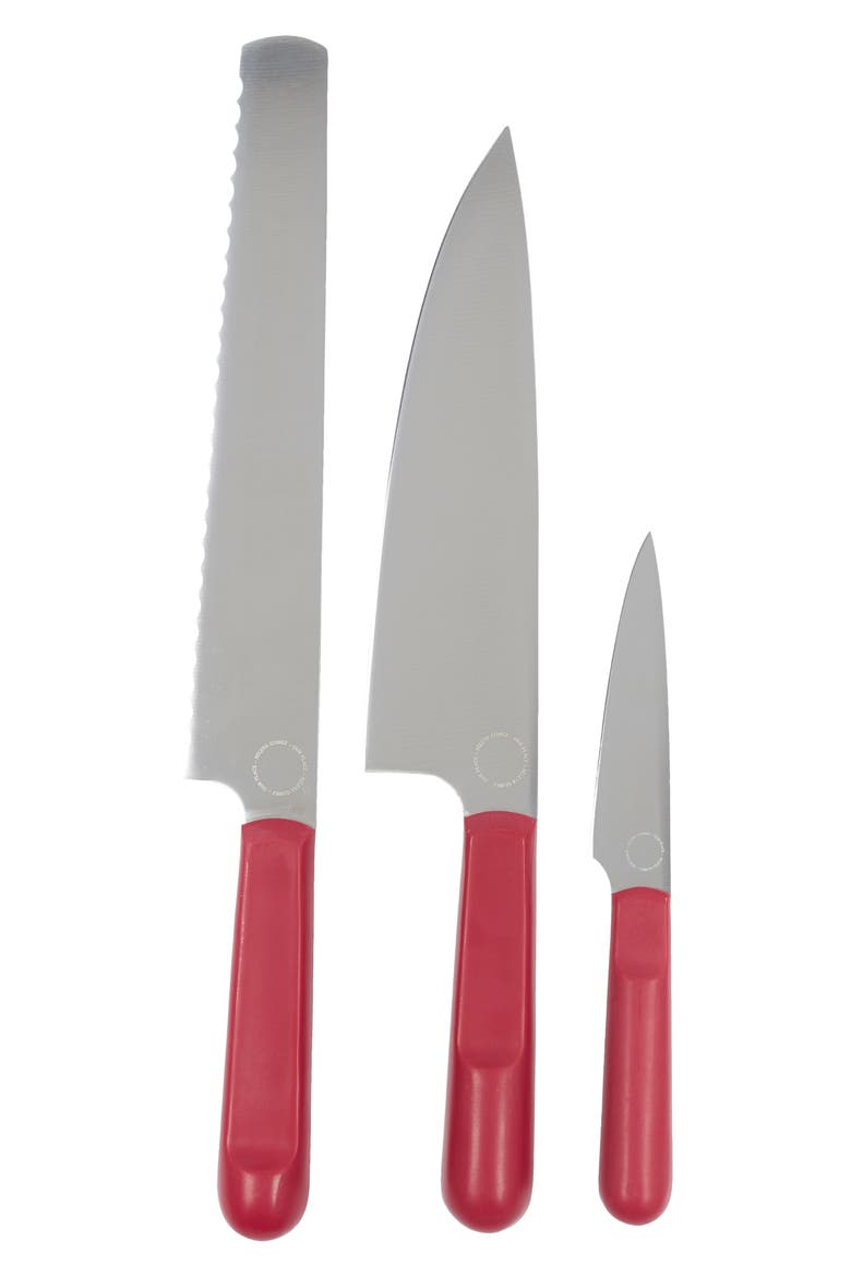 3-Piece Kitchen Knife Set, Main, color, ROSA