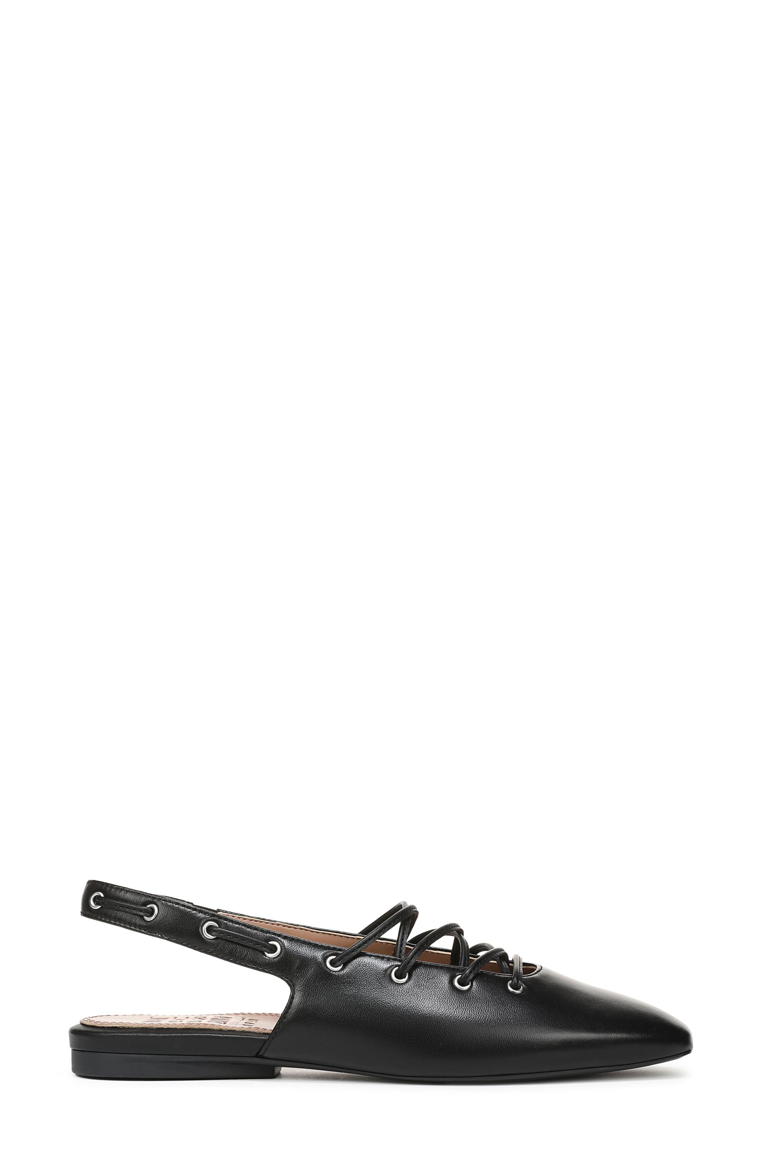 Cove Slingback Flat, Alternate, color, BLACK LEATHER