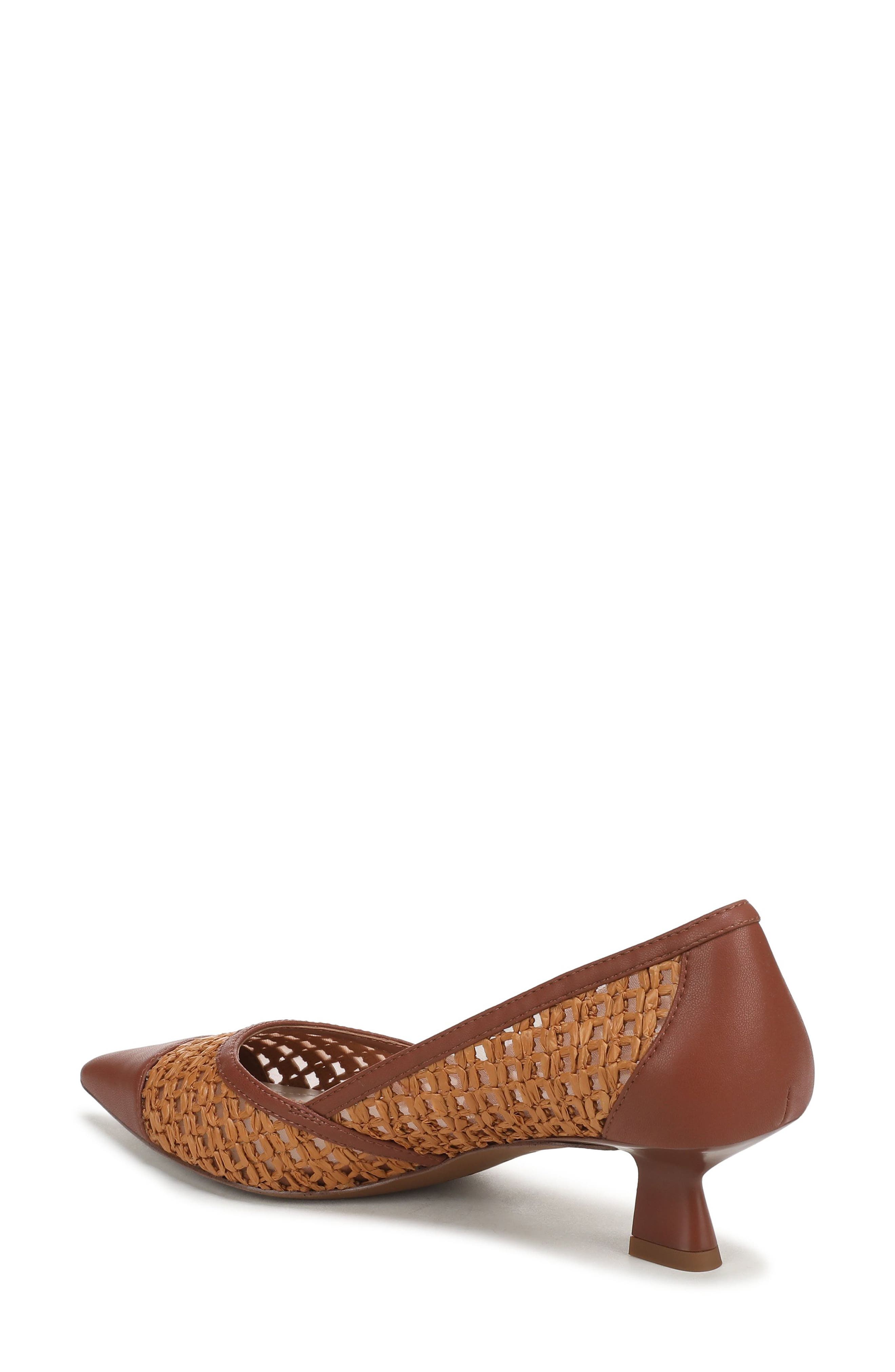 Jarelie Pointed Toe Pump, Alternate, color, WICKER BROWN
