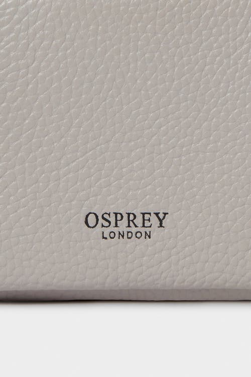 Osprey London The Ruby Leather Crossbody Bag In Gray