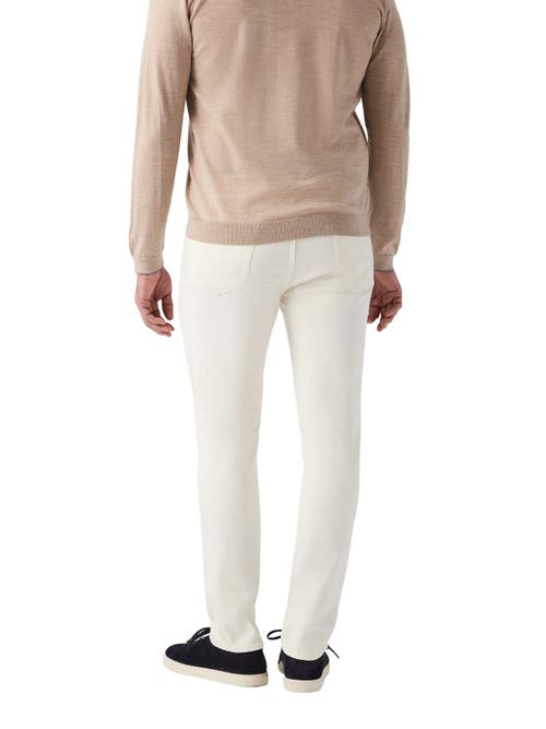 Robert Talbott Hudson Comfort Stretch 5 Pocket Pant In White