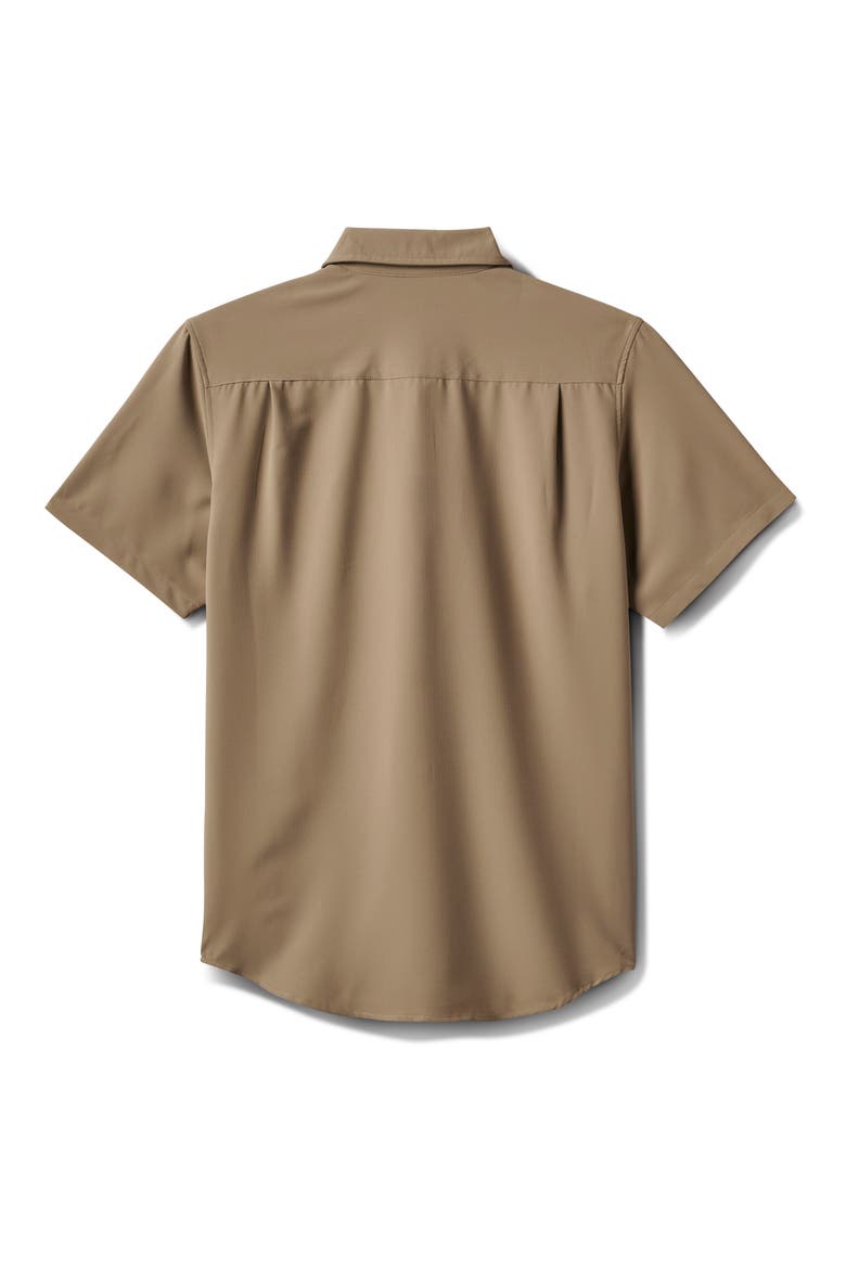 Allport Classic Short Sleeve Performance Button-Up Shirt, Alternate, color, FALLEN ROCK