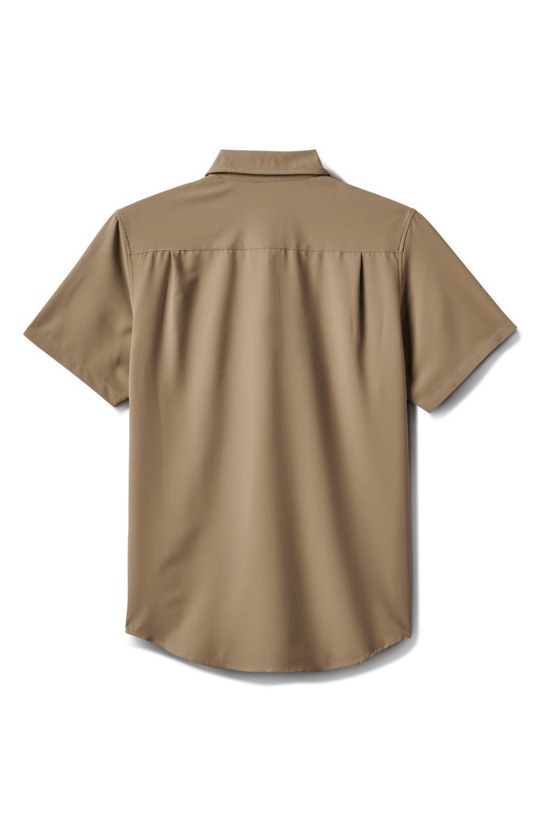 Quiksilver Allport Classic Short Sleeve Performance Button-Up Shirt, Alternate, color, Fallen Rock