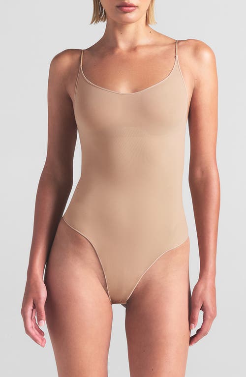 Skims Everyday Sculpt Sheer Layer Thong Bodysuit