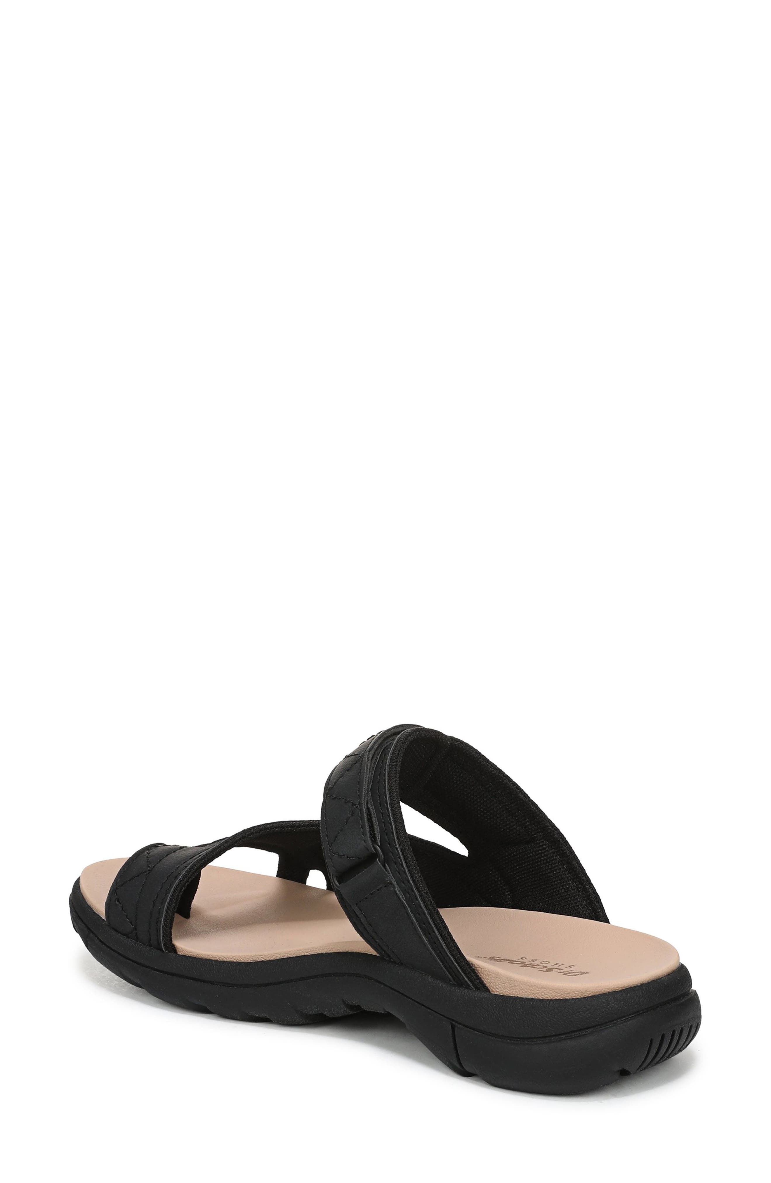 Dr. Scholl's Island Breeze Slide Sandal, Alternate, color, Black Faux Leather
