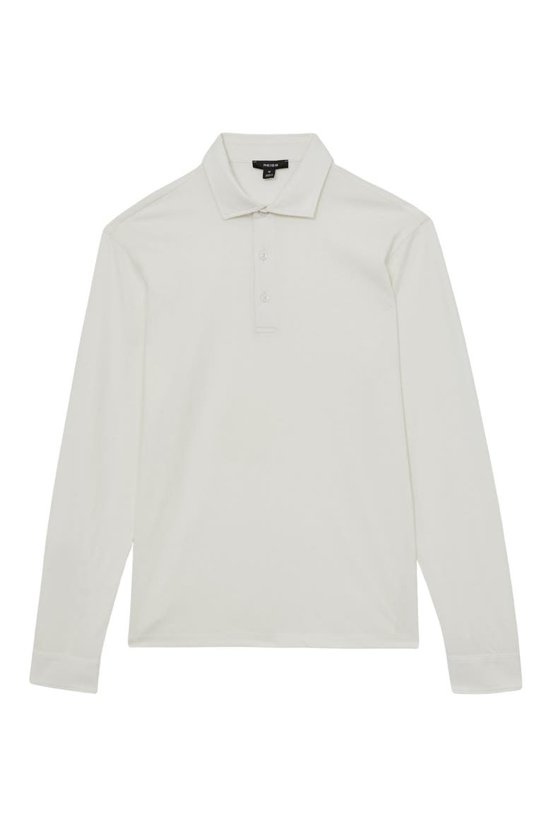 Portofino Long Sleeve Supima® Cotton Polo, Alternate, color, WHITE