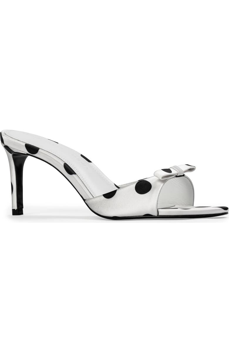 BLACK SUEDE STUDIO Albie 65 Mule, Alternate, color, White Polka Dot Satin