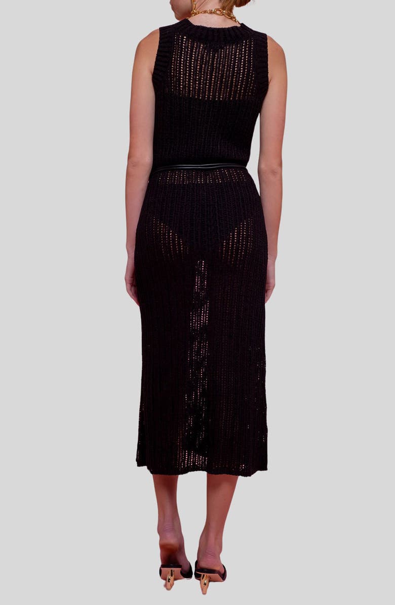 Blu Pepper Sleeveless Knit Midi Dress, Alternate, color, 