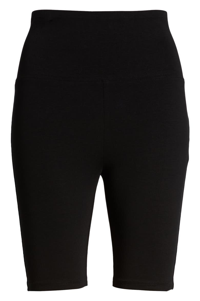 High Waist Bike Shorts, Alternate, color, BLACK