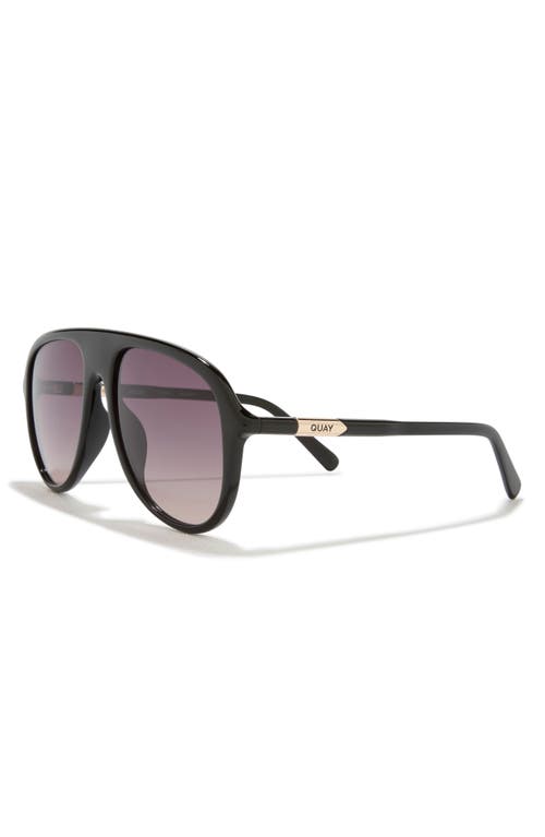 Quay Chart Topper 54mm Aviator Sunglasses In Black