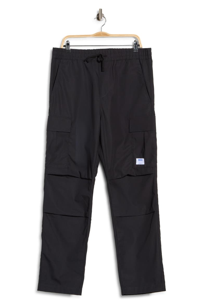 Gadic Drawstring Waist Cargo Pants, Main, color, BLACK