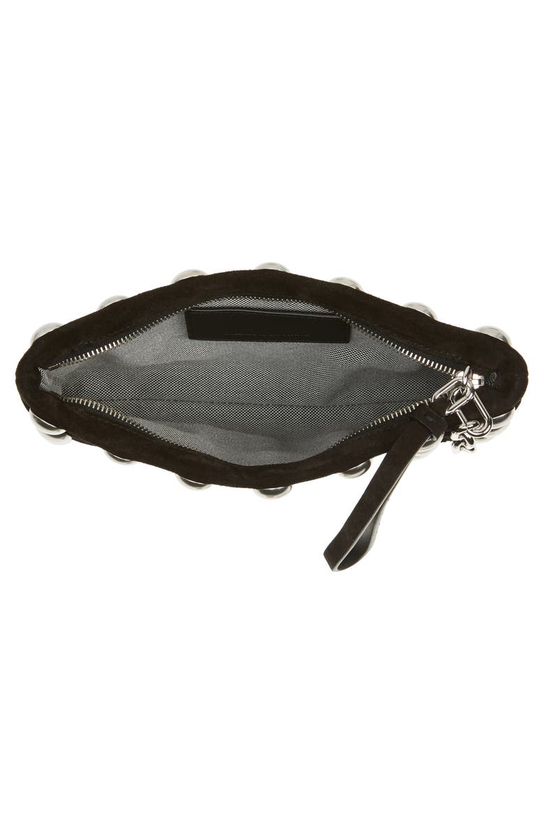 Alexander Wang Roxy Studded Cage Leather Wristlet, Alternate, color, 