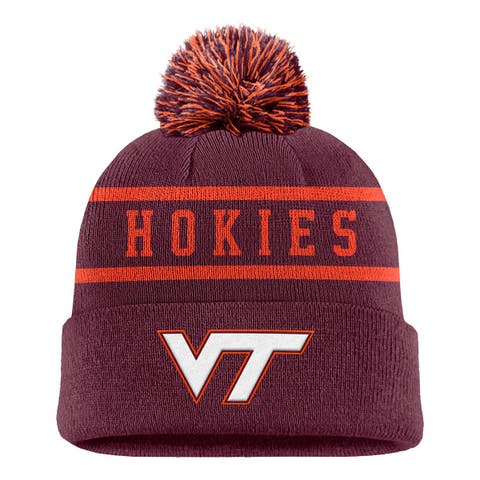 Men's Nike Maroon Virginia Tech Hokies Peak Cuffed Knit Hat with Pom