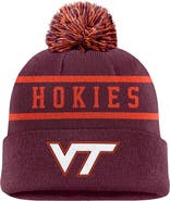 Nike Men's Nike Maroon Virginia Tech Hokies Peak Cuffed Knit Hat with Pom