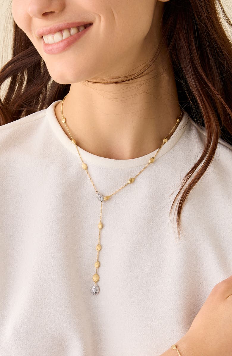 Marco Bicego Siviglia Diamond Y-Necklace, Alternate, color, 18K Yellow/White Gold