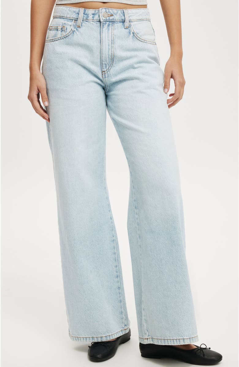 Cotton On Women's Relaxed Wide Jean, Main, color, Pearl Blue