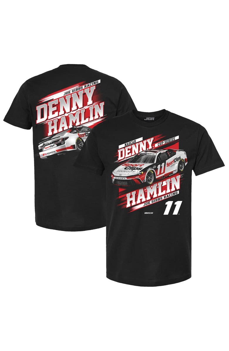 JOE GIBBS RACING TEAM COLLECTION Men's Joe Gibbs Racing Team Collection Black Denny Hamlin Car T-Shirt, Alternate, color, Black