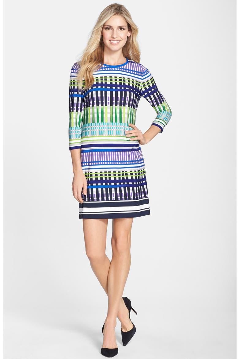 Print Jersey A-Line Dress, Alternate, color, MULTI