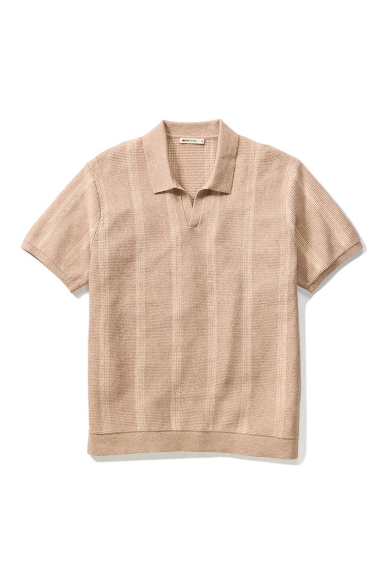 Liam Cotton Blend Polo Sweater, Alternate, color, DRIFTWOOD STRIPE