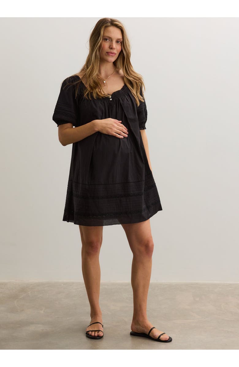 HATCH Collection The Lottie Secret Nursing Mini Dress, Alternate, color, 