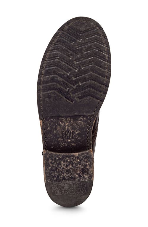 Frye Veronica Leather Combat Boot In Black Black